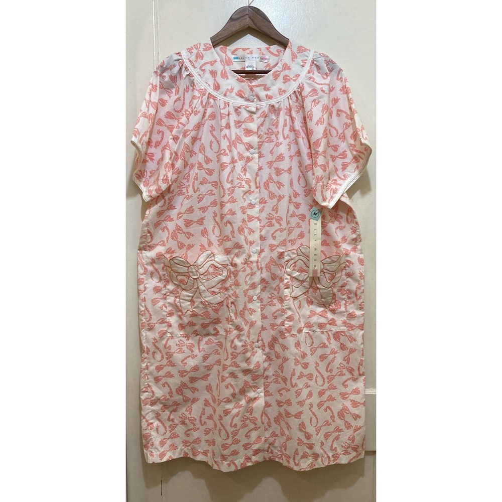 Kelly Reed MuMu Robe Size M New Old Stock Vintage Bows Sleepwear Lounge Coquette